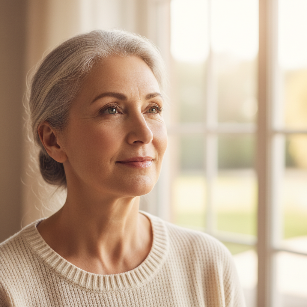 A serene individual with a thoughtful expression, deeply contemplating profound spiritual truths.