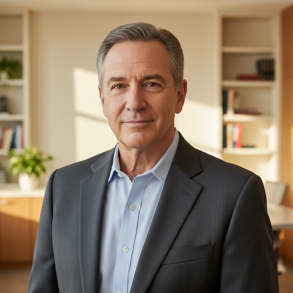 Professional headshot of Bruce Marchiano, a man in his 60s, with a warm and thoughtful expression.