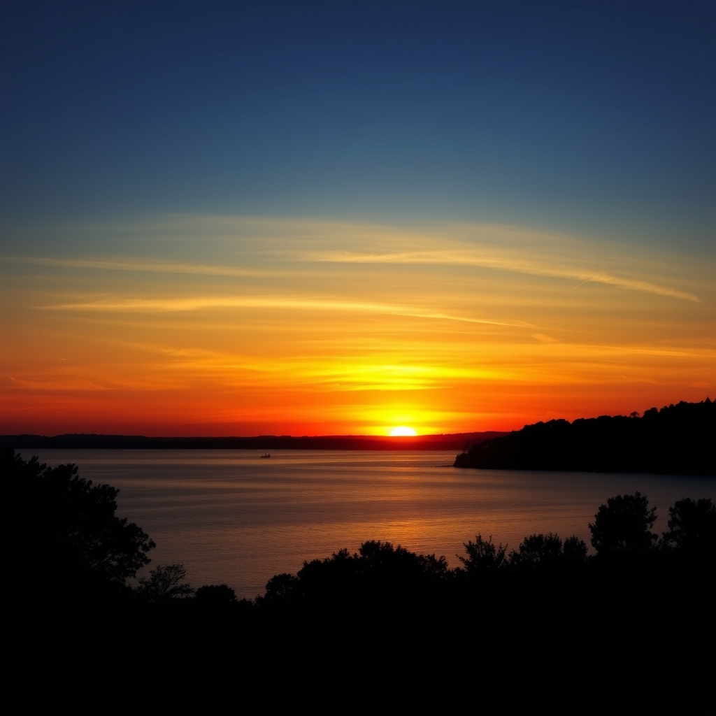 A vibrant sunrise symbolizing hope and new beginnings.