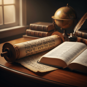 An open antique Bible and a modern Bible, illuminated by a soft, golden light, symbolizing the timeless connection of scripture to Christ.