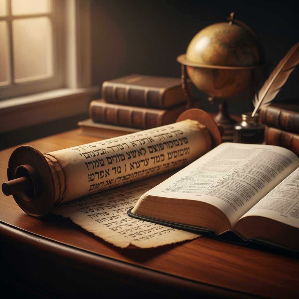 An open antique Bible and a modern Bible, illuminated by a soft, golden light, symbolizing the timeless connection of scripture to Christ.