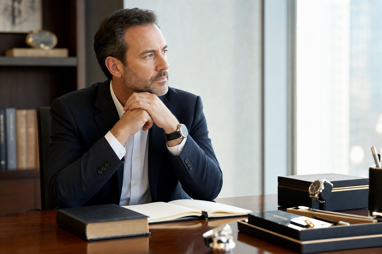 Professional beside a Bible and expensive wristwatch
