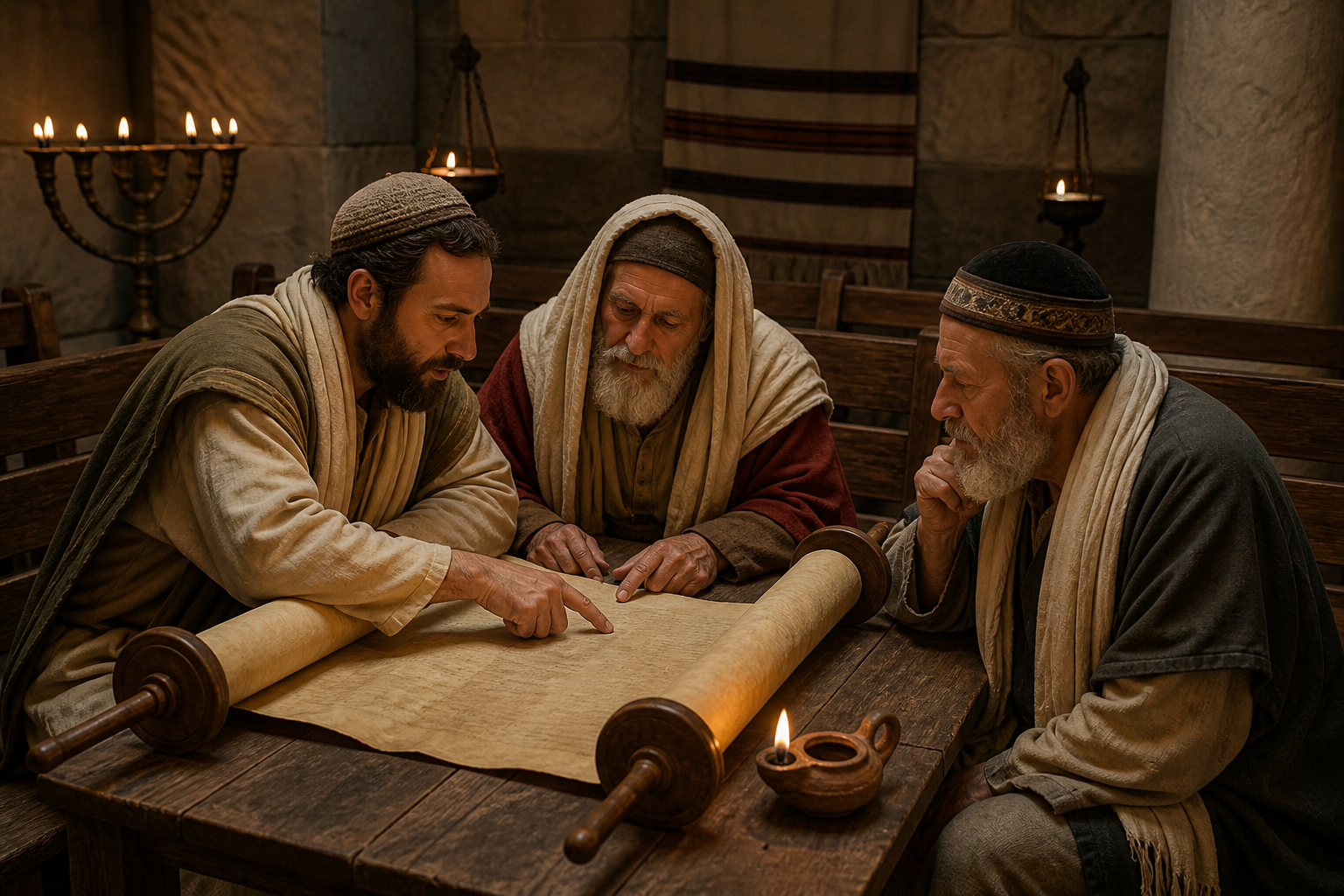 Mary and Joseph travel toward Bethlehem through the Judean hills
